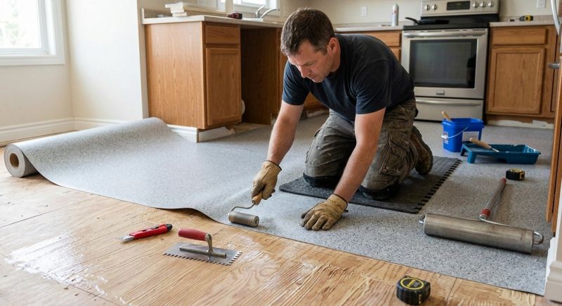 Linoleum Floor Installation in Burlington, MA