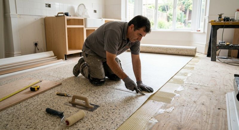 Linoleum Floor Installation in Reading, MA